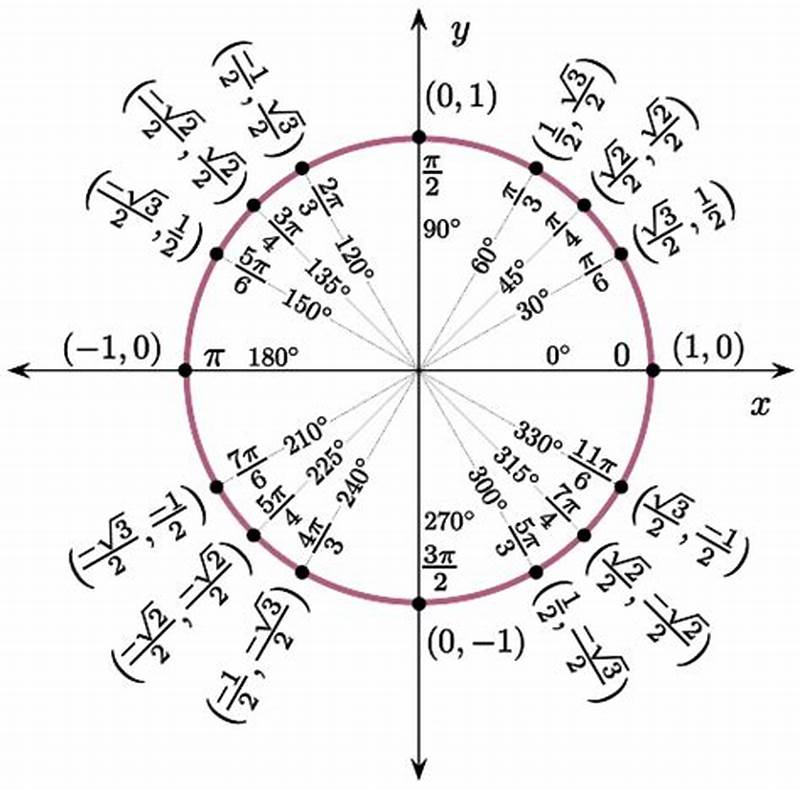Solving Trigonometric Equations Using Unit Circle Coloring Page