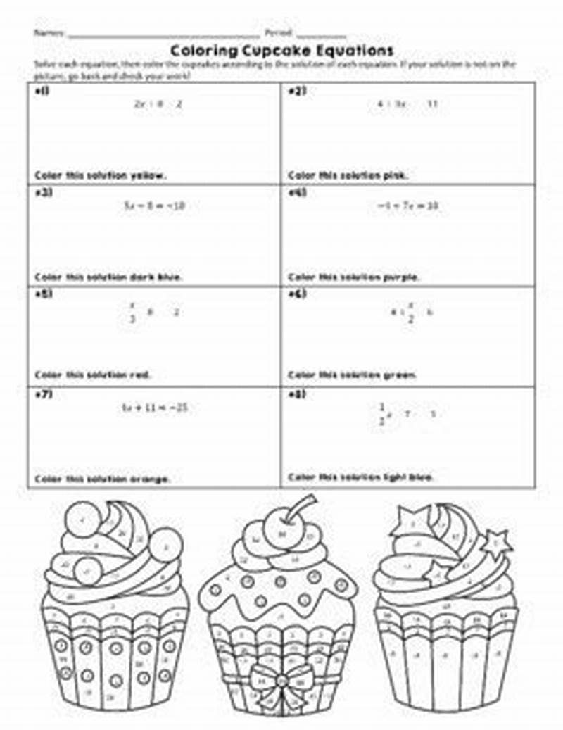 Solving Two Step Equations Coloring Worksheet