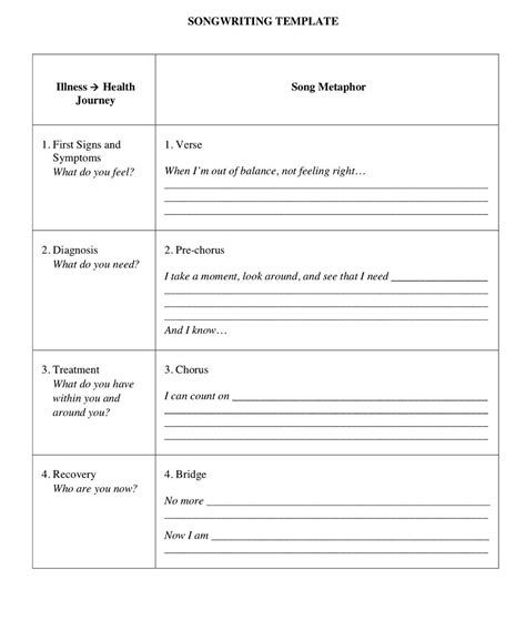 Song Writing Templates
