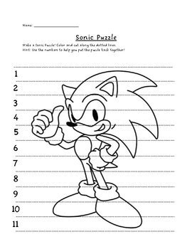 Sonic Cut Out Printable