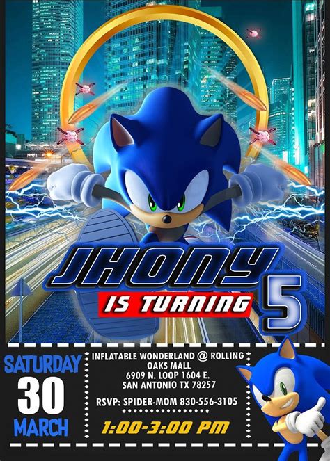 Sonic Invitation Template