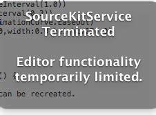 SourceKitService Terminated
