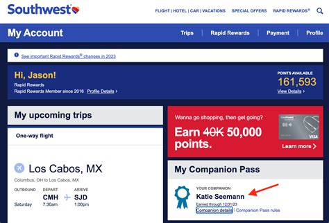 Southwest Companion Pass Booking
