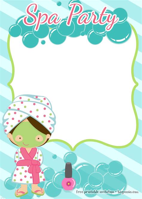 Spa Party Invitation Free Template