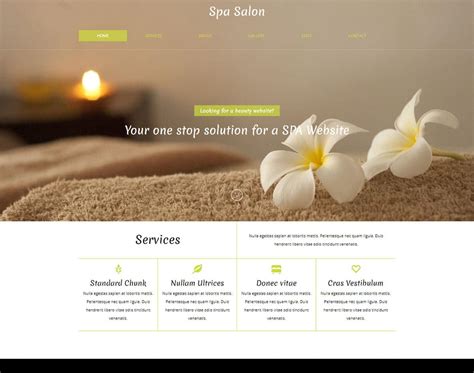 Spa Website Templates