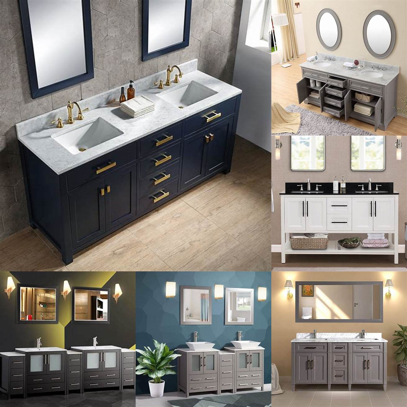 Space A dual sink bathroom vanity requires more space than a single sink vanity so it may not be suitable for smaller bathrooms