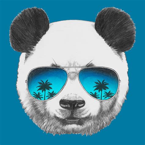 Space Panda with Sunglasses