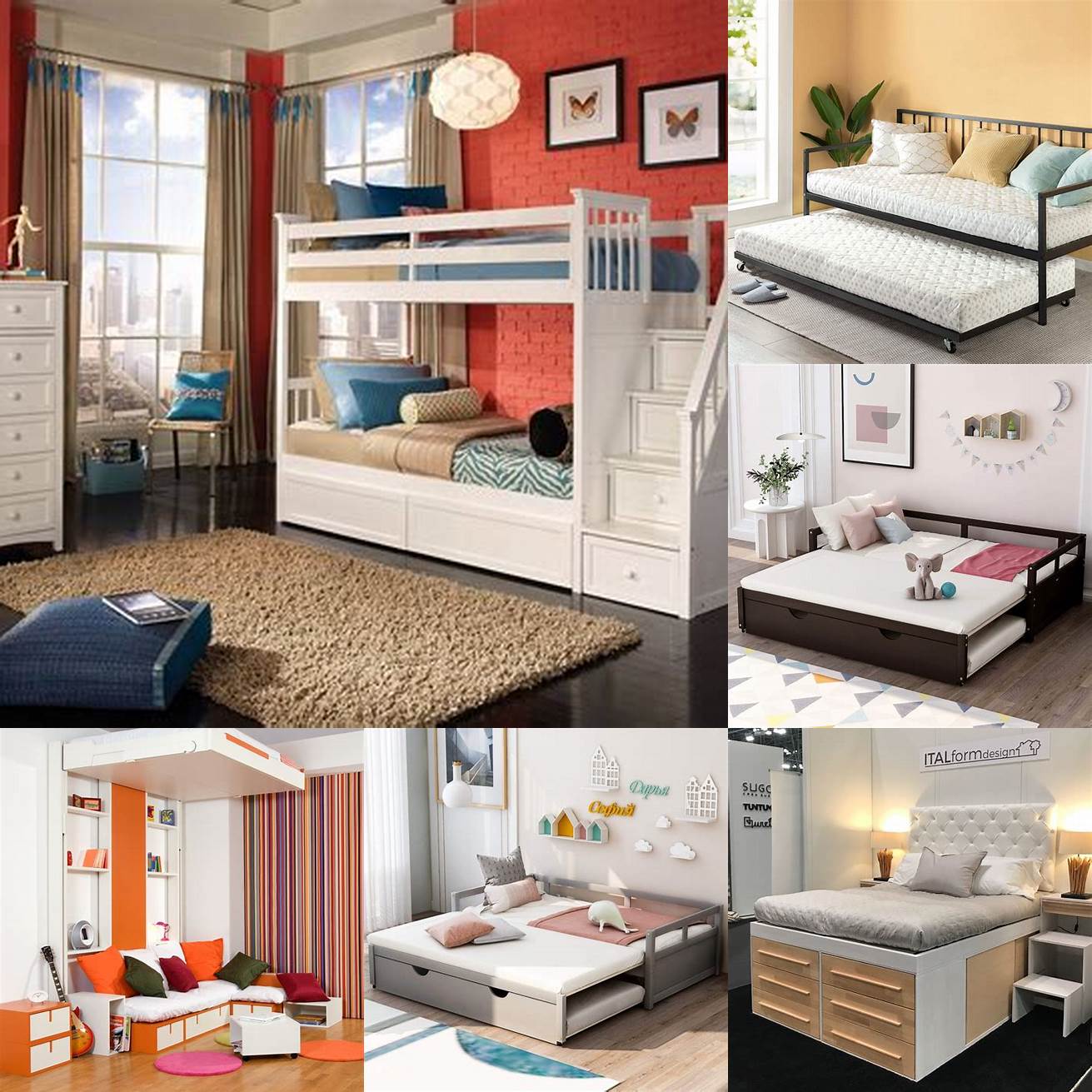 Space-saving As mentioned earlier twin beds with trundle can save space in your bedroom or guest room When not in use the trundle bed can be hidden under the frame leaving more floor space for other furniture or activities