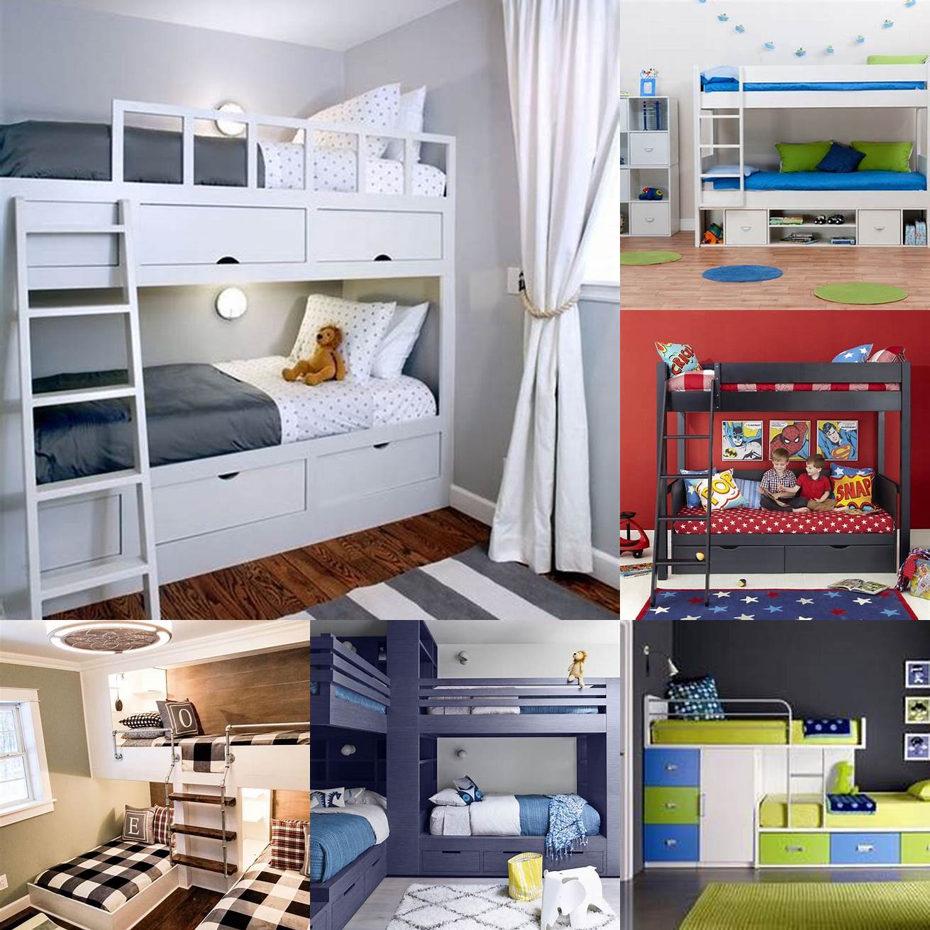 Space-saving Boys bunk beds are great for smaller rooms where space is limited