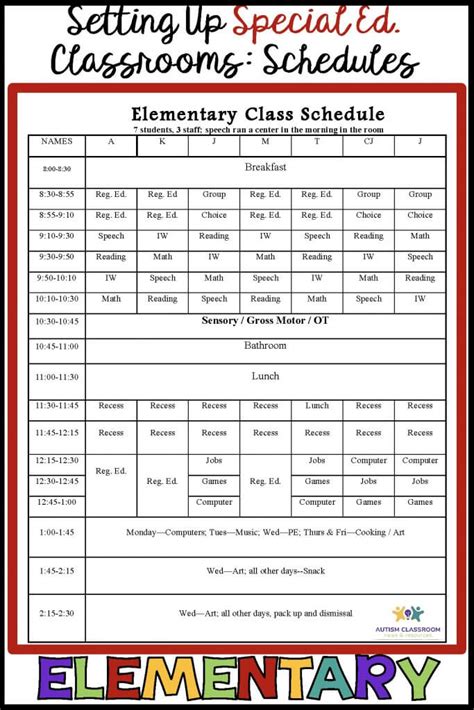 Schedule Template