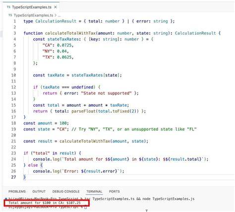 Specify return type in TypeScript arrow function