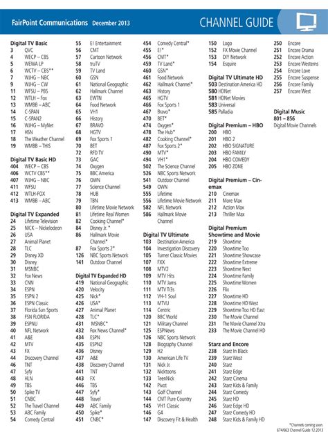 Spectrum Xumo Channel List Printable