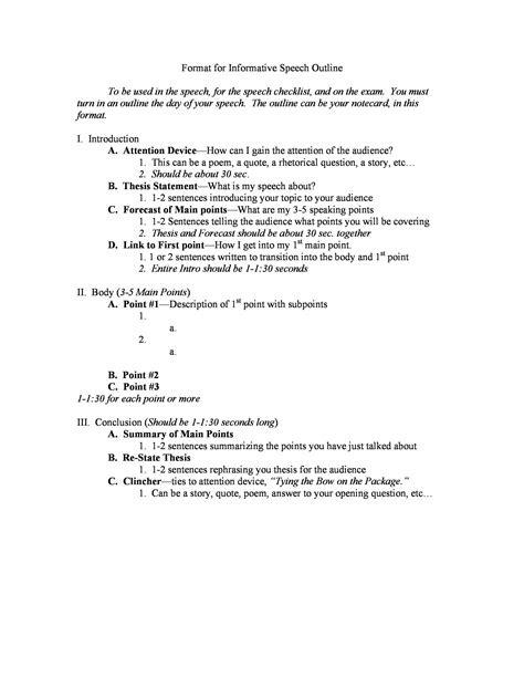 Speech Outline