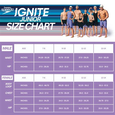 Speedo Youth Size Chart