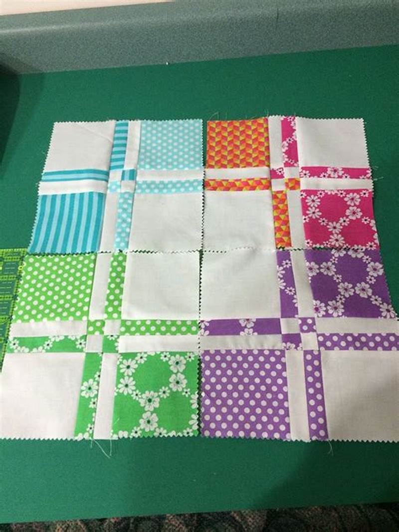 Split Four Patch Quilt Pattern