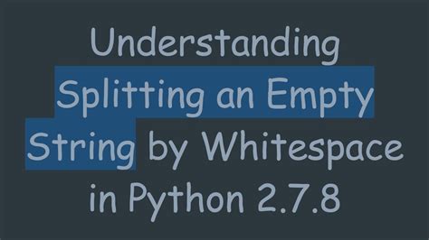 Split string on whitespace in Python duplicate