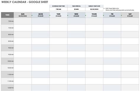 Spreadsheet Templates Google Sheets