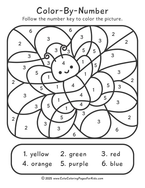 Spring Color By Number Printable Free