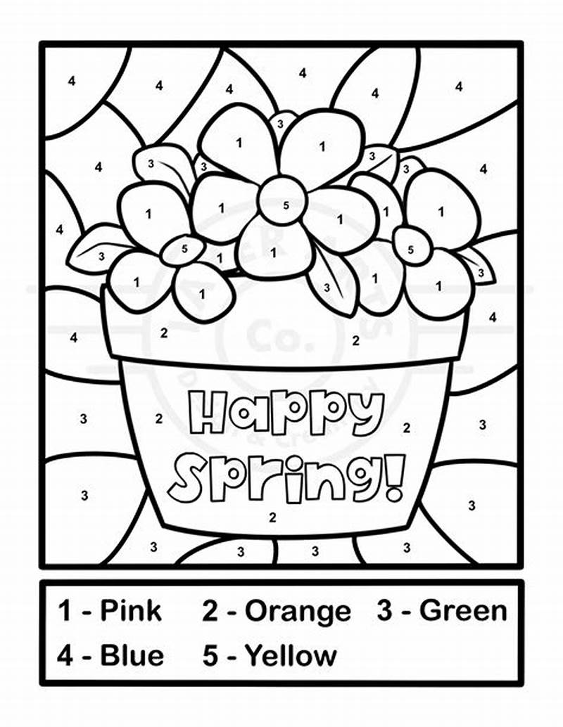 Spring Color By Number Printables Free