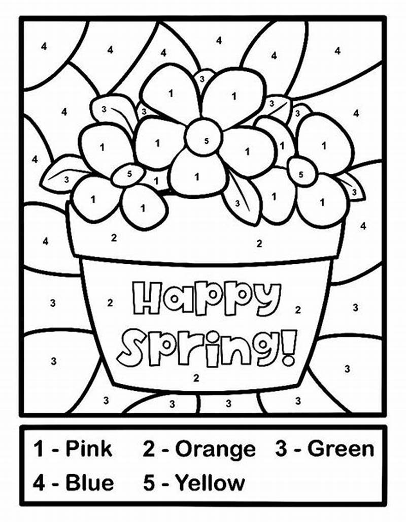 Spring Coloring By Numbers