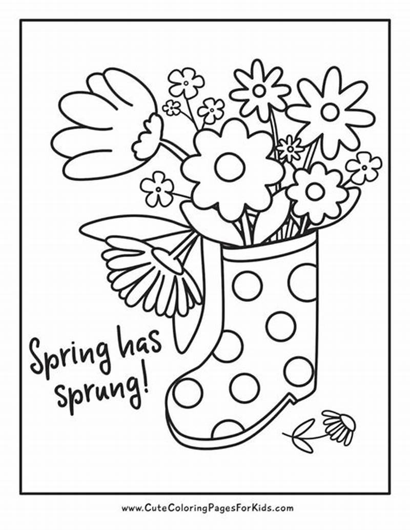 Spring Coloring Page Printable