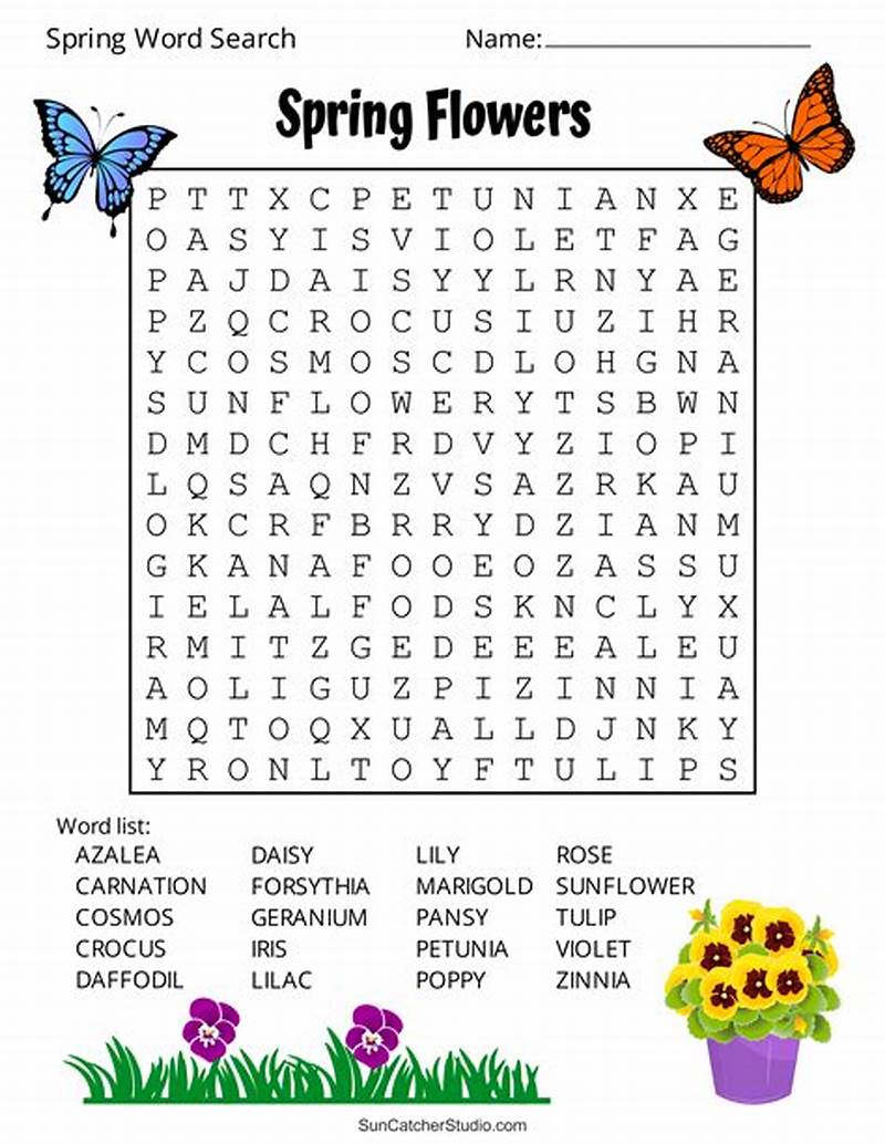 Spring Puzzles Printable