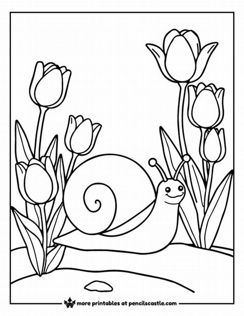 Spring Snail Coloring Activity 7.ee.1