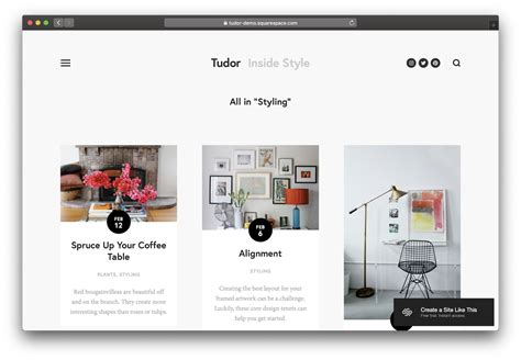 Squarespace Page Templates