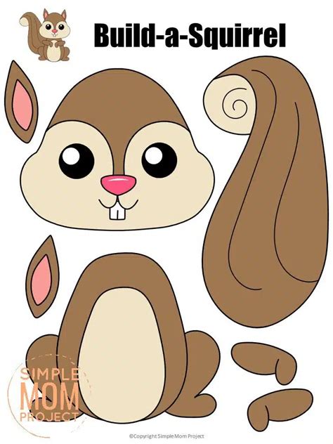 Squirrel Template For Preschoolers