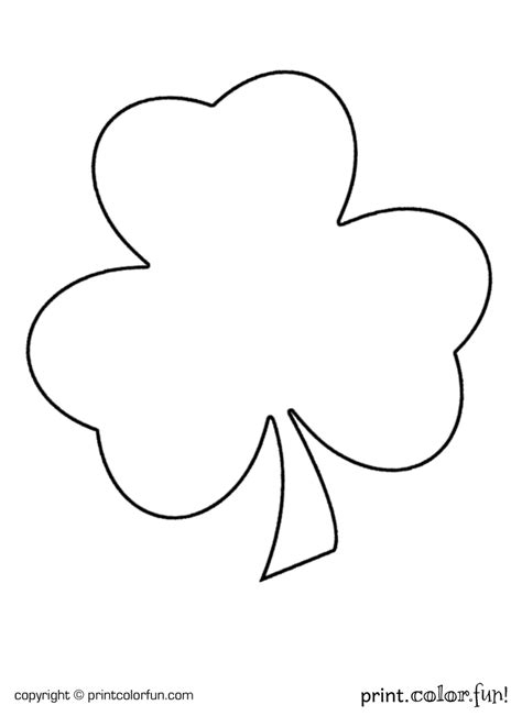 St Patrick's Day Clover Printable