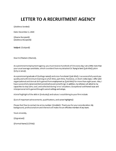 Staffing Agency Email Template