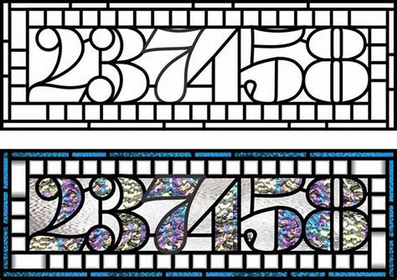 Stained Glass Numbers Pattern