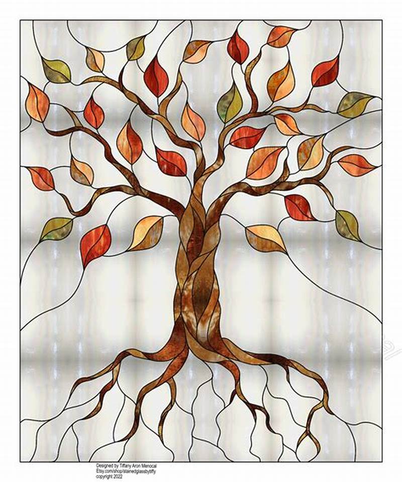 Stained Glass Tree Pattern
