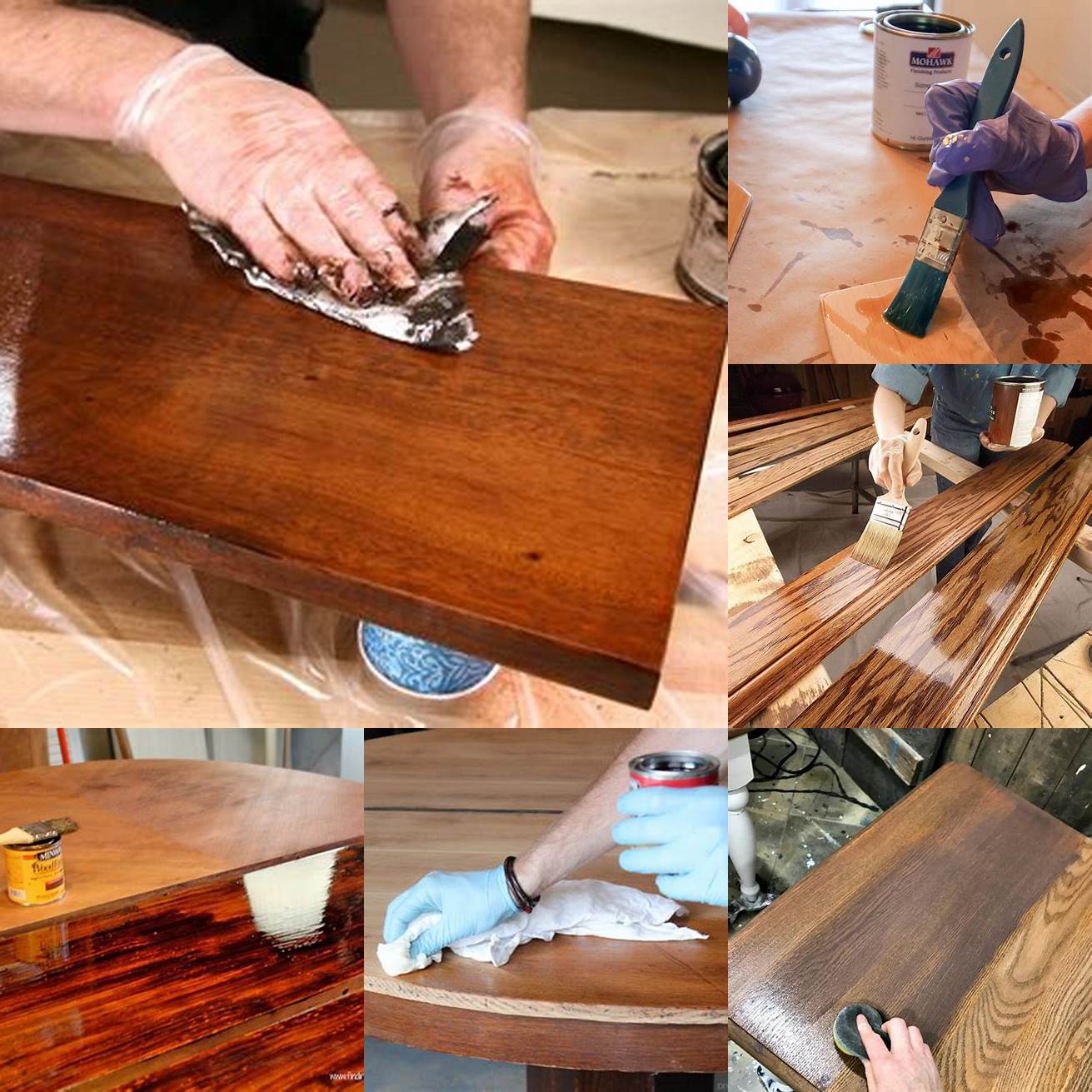 Staining or sealing multiple pieces