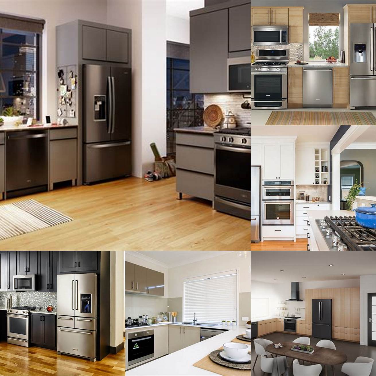 Stainless steel appliances give your kitchen a sleek modern look