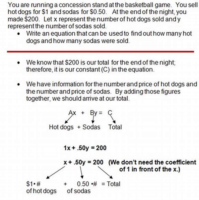 Standard Form Word Problems