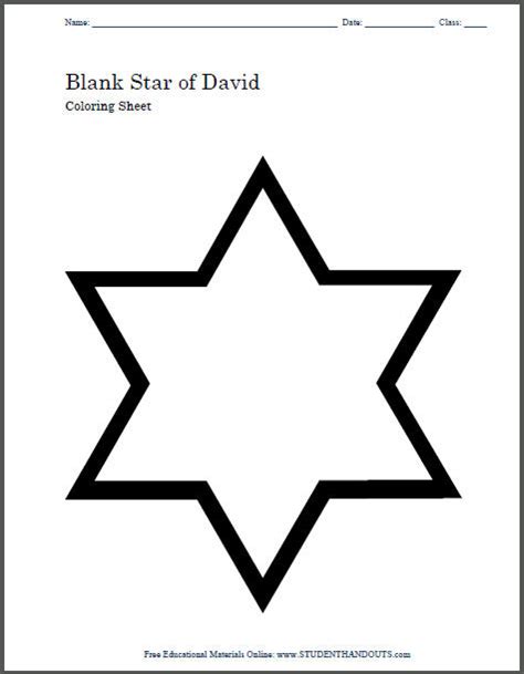 Star Of David Template