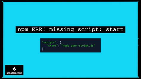 Start script missing error when running npm start