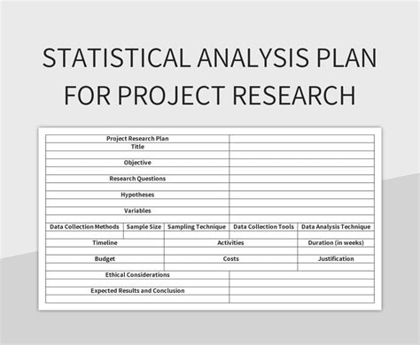 Statistical Analysis Plan Template