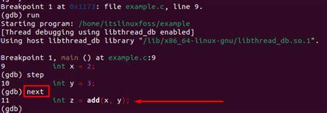 Step out of current function with GDB