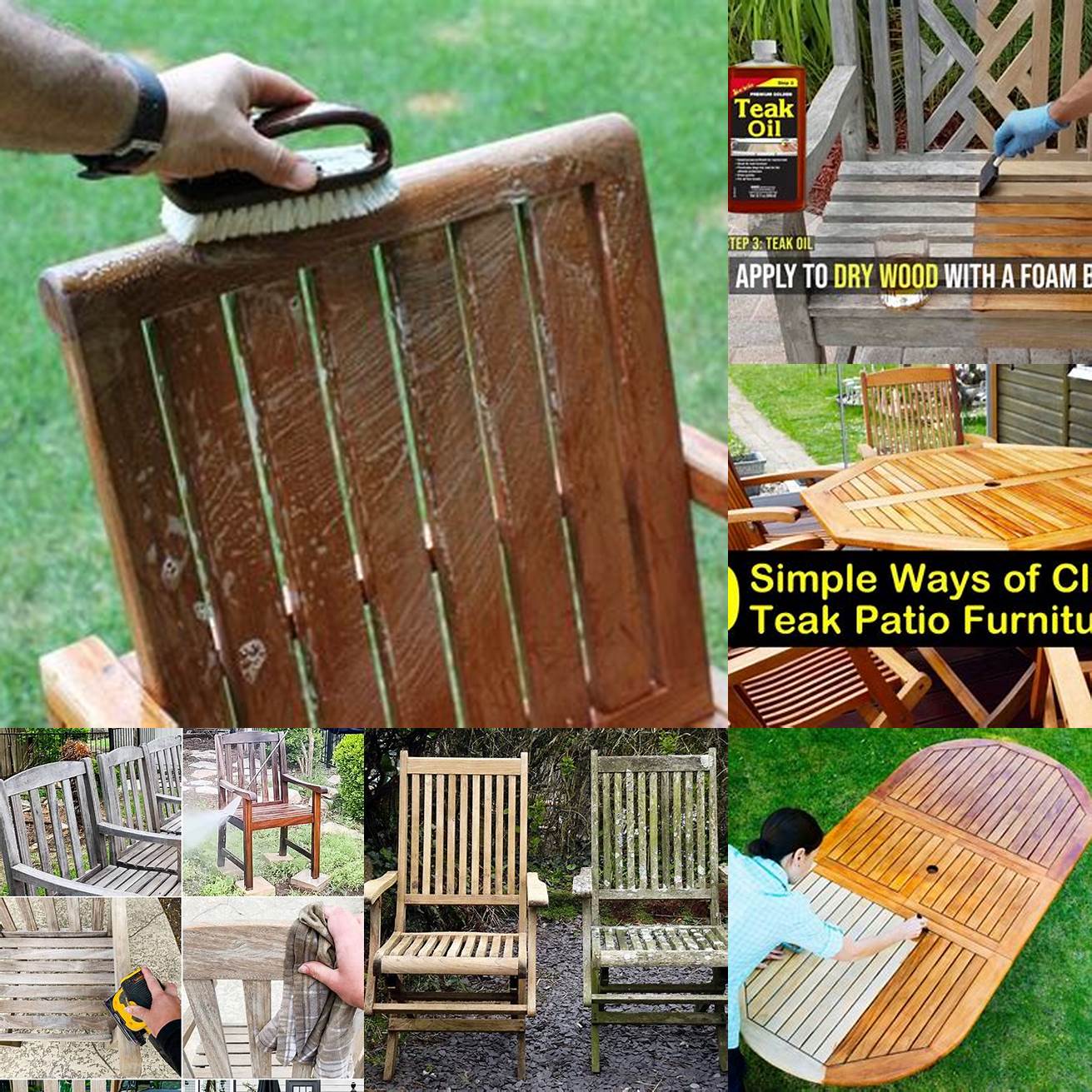 Steps on how to clean teak outdoor furniture