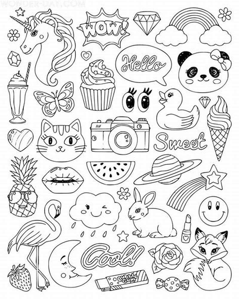 Sticker Coloring Pages