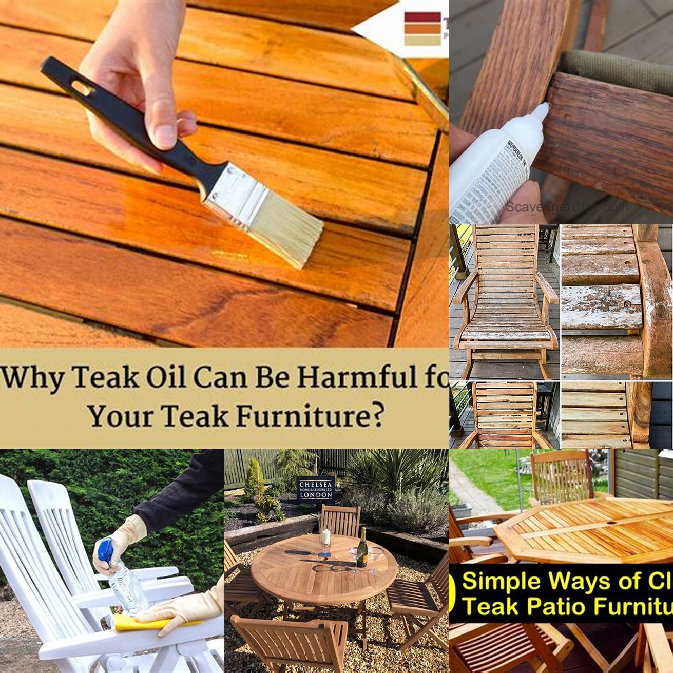 Sticky Residue on Teak Outdoor Furniture