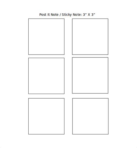 Sticky Note Printer Template