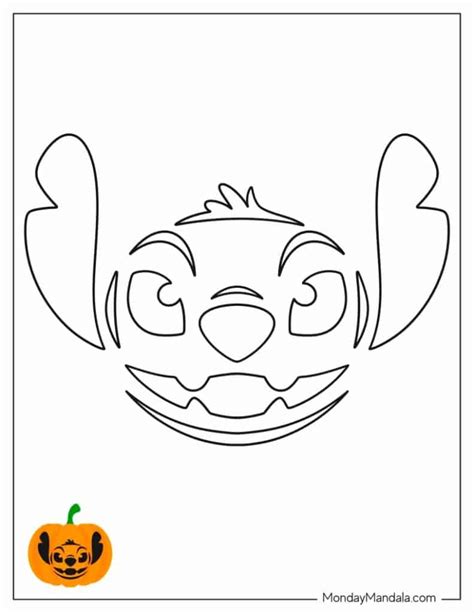 Stitch Pumpkin Template