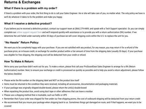 Store Return Policy Template