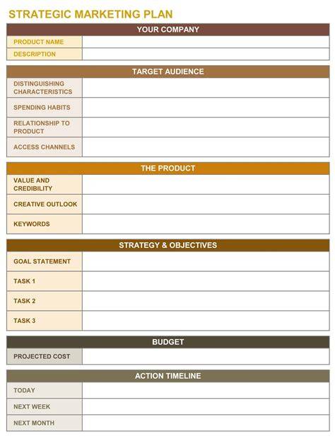Strategic Marketing Plan Template