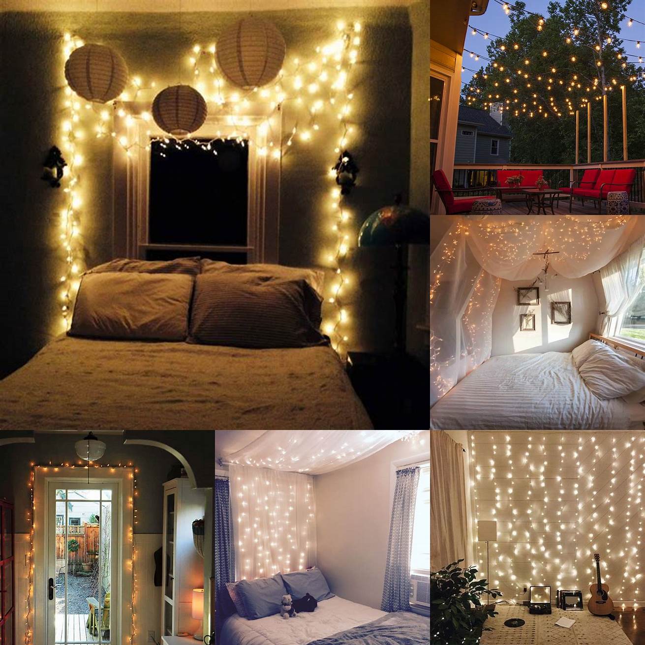 String lights are a great way to add a cozy whimsical touch to any room
