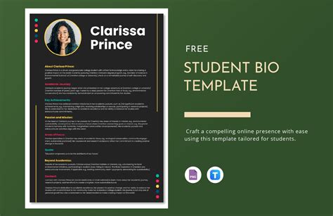 Student Bio Template