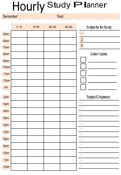 Study Planner Template